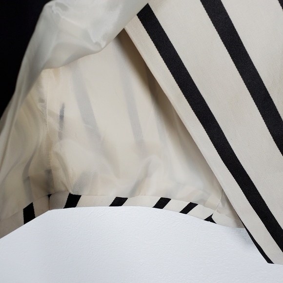 H&M STRIPED LINEN BLEND SKIRT - Picture 3 of 5